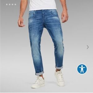 G-Star Raw Radar Straight Tapered Zipper Detail Jeans - Size 31x32